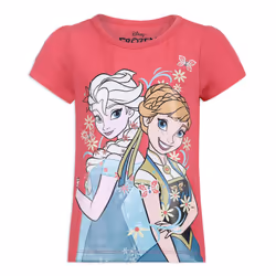 Disney Little Girls' 3 Pack Anna Elsa Frozen T-Shirts  Off White/Turq/