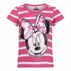 Disney Little Girls' 3 Pack Minnie T-Shirts  Pink  6