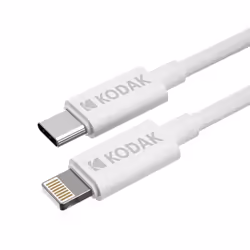 Kodak 30425989, 1 m, Lightning, USB C, Male, Male, White