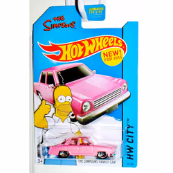 Hot Wheels 2015 HW City The Simpsons Family Car 56/250  Pink