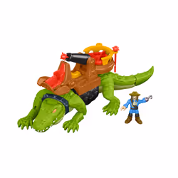 Fisher-Price Imaginext Walking Croc & Pirate Hook, Pirate, 3 yr(s), Multicolour, Plastic