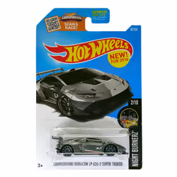 Hot Wheels 2016 Night Burnerz Lamborghini Huracan LP 620-2 Super Trofeo 82/250 Silver