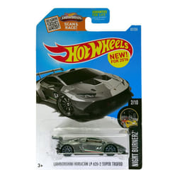 Hot Wheels 2016 Night Burnerz Lamborghini Huracan LP 620-2 Super Trofeo 82/250  Silver