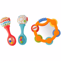 Fisher-Price TAMBOURINE & MARACAS GIFT SET, 0.25 yr(s), Plastic, Fabric