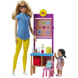 Barbie Teacher Doll with Flipping Blackboard Playset and School-Themed Toys (Amazon Exclusive)
