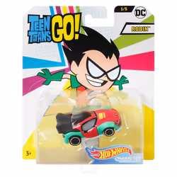 Hot Wheels FLJ10 DC Teen Titans Go! Character Cars - Robin (DMH73)