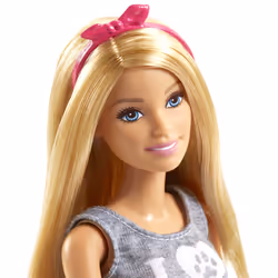 Barbie Doll and Pets, Set Includes Blonde Doll, Puppy, Bunny and 7 Themed Pieces