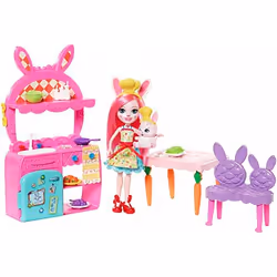 Enchantimals Muñeca Bunny con Cocina Divertida