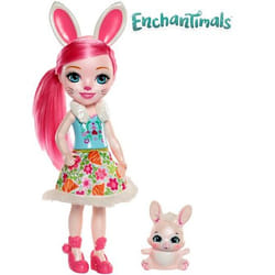 Enchantimals HUGGABLE CUTIES BREE BUNNY DOLL & TWIST FIGURE