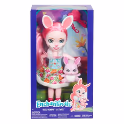 Enchantimals HUGGABLE CUTIES BREE BUNNY DOLL & TWIST FIGURE