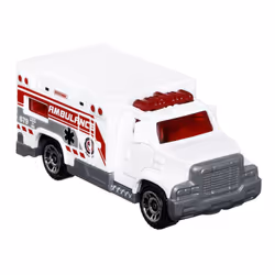 Matchbox Hitch & Haul Die-cast Vehicle Playset - Fire Rescue ~ 6 Piece Set ~ Hazmat Response Truck and Ambulance ~ Includes Firefighters  Billboard Si
