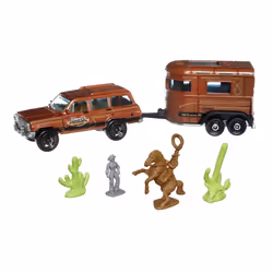 Matchbox Hitch & Haul Die-cast Vehicle Playset - Cowboy Rodeo Round-Up ~ 6 Piece Set ~ SUV Inspired by 1988 Wagoneer ~ Includ ...