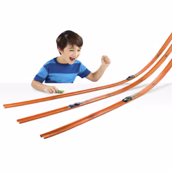 Hot Wheels Track Builder Car and Mega Track Pack with 40ft of Track, 43 Connectors and One 1:64 Scale Toy Car