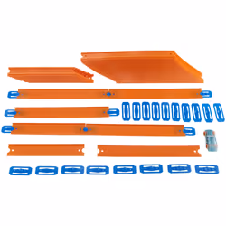 Hot Wheels Track Builder Car and Mega Track Pack with 40ft of Track, 43 Connectors and One 1:64 Scale Toy Car