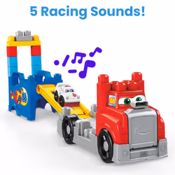 MEGA BLOKS Build & Race Rig Fisher-Price Toy Blocks with Sounds (16 Pieces) for Toddler - Additional view 5