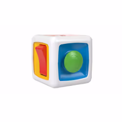 Fisher-Price My First Fidget Cube, Baby Activity and Sensory Toy with Different Textures, Colours and Sounds, 6 Months Plus