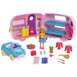 Barbie Chelsea Toys, Camper Playset with Doll, Toy Car and Accessories - Additional view 4