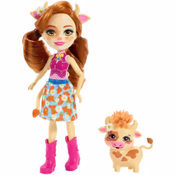 Enchantimals FXM77 Cailey Cow Doll and Curdle Figure (FNH22)