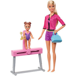Barbie Gymnastics Coach Dolls & Playset