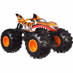 Hot Wheels Monster Trucks Tiger Shark die-cast 1:24 scale vehicle with Giant Wheels for kids age 3 to 8 years old great gift  ...