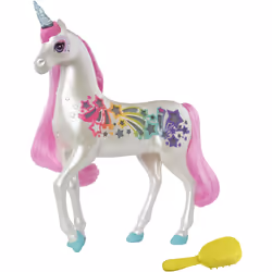 Barbie Dreamtopia Brush 'n Sparkle Unicorn, Doll animal, 3 yr(s), Batteries required, Sound effects, Light effects