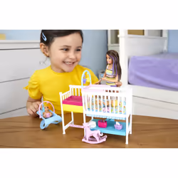 Barbie Skipper Babysitters Inc. Skipper Babysitters Inc Nap ‘n' Nurture Nursery Dolls and Playset