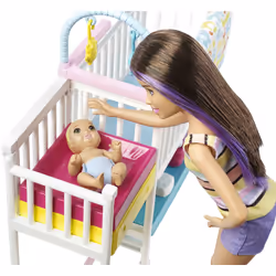 Barbie Skipper Babysitters Inc. Skipper Babysitters Inc Nap ‘n' Nurture Nursery Dolls and Playset