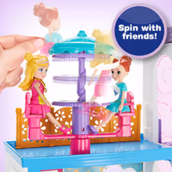 Polly Pocket Playset with 3-inch Doll & Party Accessories  Poppin' Party Pad Transforming Playhouse Toy