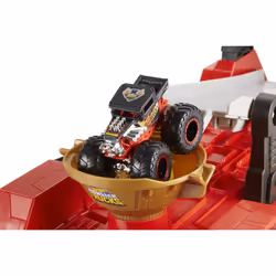Hot Wheels Monster Trucks Monster Truck Downhill Race & Go Race Track