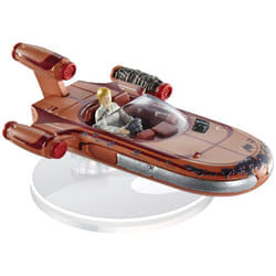 Hot Wheels Star Wars Starships Luke Skywalker's Landspeeder with Flight Stand