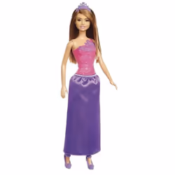 Mattel Barbie Princess Doll Brown Hair and Purple Dress Doll Toy