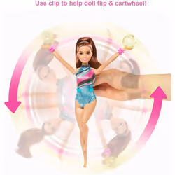 Barbie GHK24 Dreamhouse Adventures Spin Ân Twirl Gymnast Doll and Accessories
