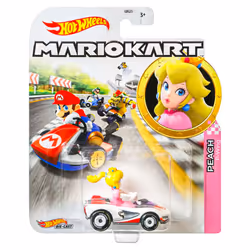 Hot Wheels Mario Kart MarioKart Peach P-Wing Vehicle, Vehicle, 3 yr(s), Plastic, Multicolour
