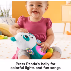 Fisher-Price Baby Learning Toy Linkimals Play Together Panda Plush for Ages 9+ Months  Compatible Only with Linkimals Items