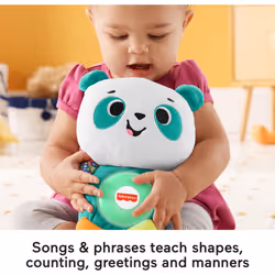 Fisher-Price Baby Learning Toy Linkimals Play Together Panda Plush for Ages 9+ Months  Compatible Only with Linkimals Items