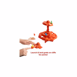 Mattel Games Goat Slingers Kids Game With Cliff Tower And Launcher For 5 Year Olds And Up GKF07