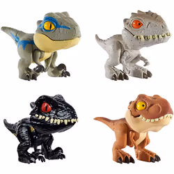 Mattel Jurassic World Snap Squad Dinosaur Toys Small Dino Figures with Opening Clip-On Jaws Portable Collectibles