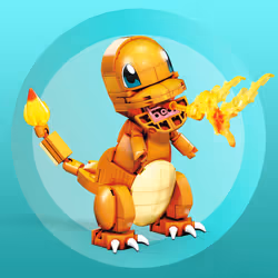 MEGA Pokémon Build & Show Charmander toy building set, 4 inches tall, - Additional view 5