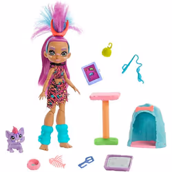 Enchantimals Cave Club Wild About Cats with Roaralai, Fashion doll, Female, 4 yr(s), Girl, Multicolour