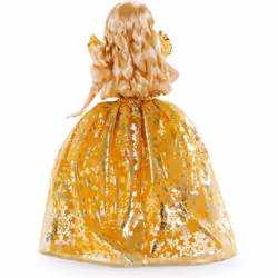 Barbie Signature 2020 Holiday Barbie Doll (12-inch Blonde Long Hair) in Golden Gown  with Doll Stand and Certificate of Authenticity  Gift for 6 Year