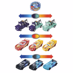 Disney Pixar Cars Color Changers Lightning McQueen, Mater & Jackson Storm 3-Pack, Car, 3 yr(s), Plastic, Assorted colours