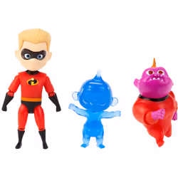 Mattel Disney Pixar The Incredibles Dash Action Figure 3.5-in with 2 Jack-Jack Figures 2.2-in and 2.4-in  Movie Character Toy ...