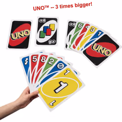 Mattel Games Giant UNO Card Game for Kids, Adults & Family Night, Ove