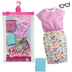Barbie Career Outfit Clothes & Accessories Mattel - Teacher Pink Shirt & Skirt