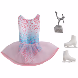 Barbie Ice Skating Outfit Fashion Pack Career Doll Clothes Trophy and Skates