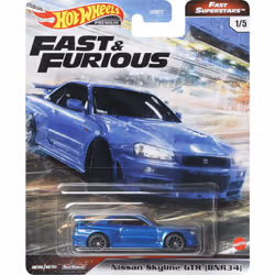 Hot Wheels Fast & Furious Collection of 1:64 Scale Vehicles from The Fast Film Franchise, Modern & Classic Cars, Great Gift f ...