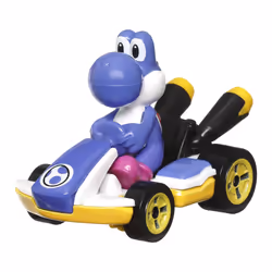 Hot Wheels Mario Kart MarioKart Yoshi and Standard Kart, Car, 3 yr(s), Black, Blue, White, Yellow