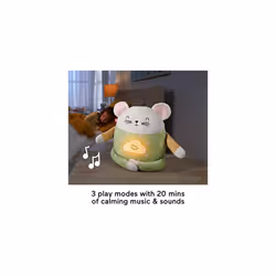 Fisher-Price Meditation Mouse, plush toy with soothing sounds guided meditation and music for kids 2+