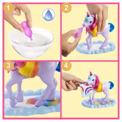 Barbie Dreamtopia This playset comes with a princess doll, a pet unicorn toy with colour-change features and 18 toy accessori ...