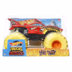 Hot Wheels Monster Trucks Lava Shark 1:24 Scale Vehicle  Collectible Die-Cast Metal Toy Truck with Giant Wheels & Stylized Chassis  Gift for Kids Ages